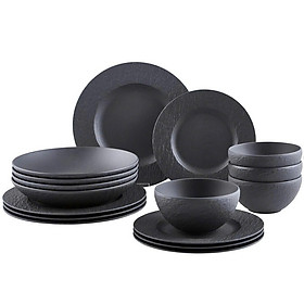 Set bát đĩa 16 món Villeroy Boch Manufacture Rock Hàng chính hãng