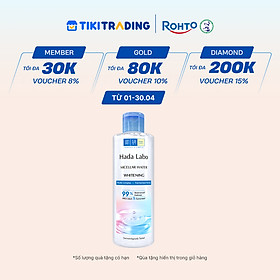 Nước tẩy trang sạch sâu dưỡng trắng Hada Labo Micellar Water Whitening 240ml