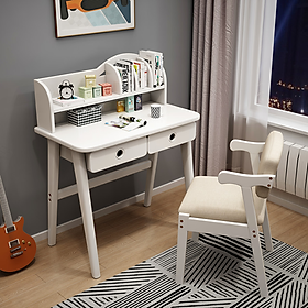 Mua Bộ bàn ghế học sinh tiểu học 70cm x 45cm - Bàn học kèm giá sách cho bé trai bé gái decor phòng ngủ đẹp