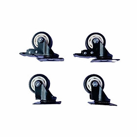 Mua Combo 4 bánh xe đẩy hàng xoay 360 độ  có phanh chống trượt