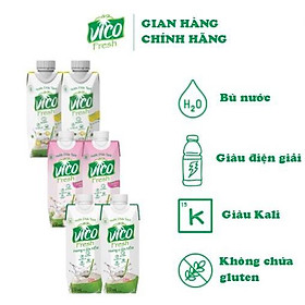Nước Dừa ACP Vico Fresh - Combo 6 Hộp Nước Dừa 330ml (2 Sen, 2 Tắc, 2 Xiêm)
