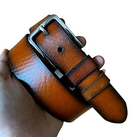 Thắt lưng da Nam cao cấp TM96 Dây da bò Nguyên Tấm khóa kim inox304 bản nhỏ 3.5cm bảo hành hai năm