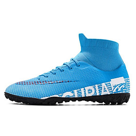 Giày bóng đá FG/TF chuyên nghiệp dành cho người lớn Color: CK15-C-WhiteBlue Shoe Size: 35