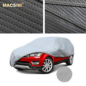 Bạt phủ ô tô chất liệu vải không dệt cao cấp thương hiệu MACSIM dành cho hãng xe Toyota Prado, Landcruiser, Highlander, Sienna màu ghi - bạt phủ trong nhà và ngoài trời