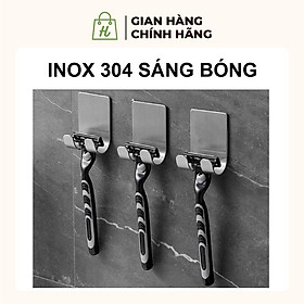 Móc inox Treo Dao Cạo Râu dán tường Móc inox Treo Đồ Đa Năng keo dán chống nước