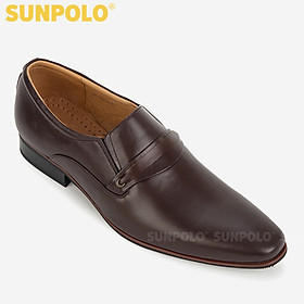 Giày Tây Nam Da Bò Pull-up Cao Cấp SUNPOLO MU8003 (Đen, Nâu, Đỏ)
