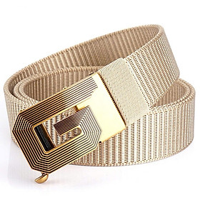 Thắt lưng nam dây dù cao cấp khóa tự động đúc đặc thiết kế nam tính - Mặt thiết kế lịch lãm TKV08