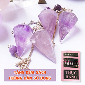 Con Lắc Cảm Xạ Thạch Anh Tím Amethyst Thiên Nhiên