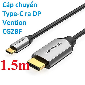 Mua Cáp chuyển Type-C male ra DP male hỗ trợ 4K dây nhựa đầu hợp kim Vention CGZB - Hàng chính hãng