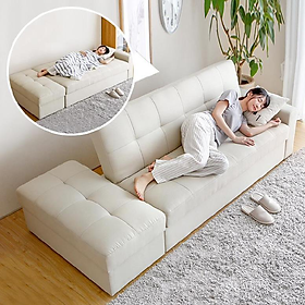 Ghế Sofa Giường (Sofa Bed) Bật Kiểu Mới Hiện Đại Kích Thước 190cm x 110cm x 85cm Với Khung Gỗ Sồi Chắc Chắn HGB-10
