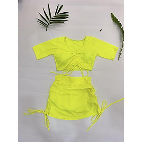 Bikini, Đồ Bơi Đi Biển Hai Mảnh Áo Rút Ngực Quần Rút Dây Hai Bên Hông Dễ Thương Mẫu Mới ODERI HM-103