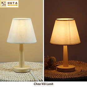 Đèn Ngủ Gỗ HUTA Light For Life G2 Chao Nón Vintage Dễ Thương, Decor Trang Trí Phòng Ngủ, Điều Chỉnh Độ Sáng, Bóng Led Sáng Vàng Tiết Kiệm Điện