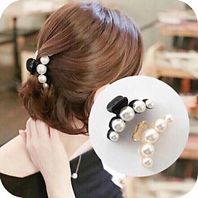 Kẹp tóc đính hạt giả ngọc trai nhân tạo