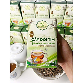 Trà cây dòi tím túi lọc Tuệ Tâm - Trà túi lọc cây dòi tím - Mỗi hộp có 30 gói 3g - Dùng cho người ho, ho lâu ngày, phổi yếu