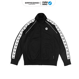 Áo Khoác DirtyCoins Logo Striped Track Jacket - Black