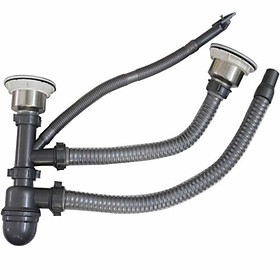 BỘ XẢ ĐÔI CHẬU RỬA CHÉN INOX 304 Phi 110mm