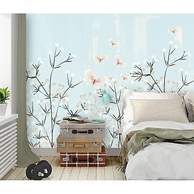 Tranh lụa dán tường canvas hình hoa ADHW030