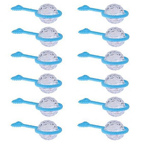 2-20pack 12 Pieces Flower Mini Rattles Baby Shower Bag Fillers Table Decor Blue
