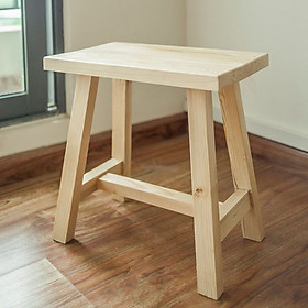Ghế Đôn Trang Trí Size 40x40x25 Ghế Gỗ Thông Decor , Ghế Đẩu Lắp Ráp Cực Chắc Chắn