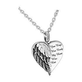 Stainless Steel Cremation Urn Necklace Keepsake Chain for Pets Human Ash