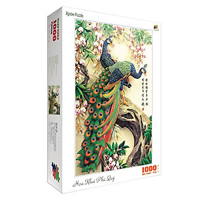 Hình ảnh Bộ tranh xếp hình jigsaw puzzle cao cấp 1000 mảnh ghép – Hoa Khai Phú Quý