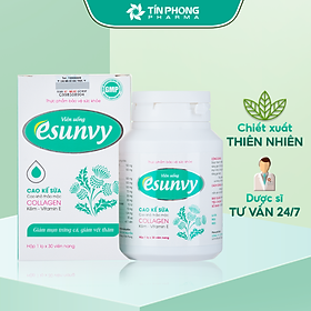 Viên Uống Esunvy - Thanh nhiệt, giải độc - Giảm mụn trứng cá, hạn chế vết thâm - Hộp 30 viên nang