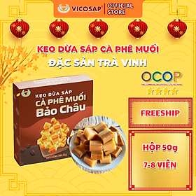 Kẹo dừa sáp VICOSAP vị cà phê muối phô mai kem Bảo Châu kẹo mềm dẻo ít đường đặc sản Trà Vinh