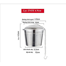 Mua Lọc Trà Inox 304 HÌNH TRỤ Mạ Bạc Siêu Trắng Sáng - Có Dây Treo( SP nhiều kích thước)