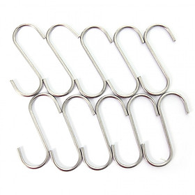 Mua Bộ 10 móc treo chữ S 100% inox không gỉ (Chịu lực được 20kg)