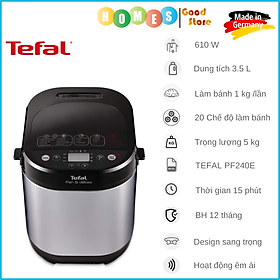 Máy Làm Bánh Mỳ TEFAL PF240E Brotbackautomat, Sản Xuất Tại Pháp, 20 Chương Trình Làm Bánh, Làm Sữa Chua Công Suất 610W - Hàng Nhập Khẩu Đức