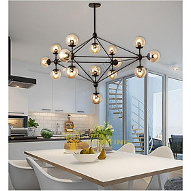Mua *Bảo hành 12 tháng*Đèn Chùm Phân Tử Ondric 15 bóng - Decor lighting  chùm ý 15 bóng dạng phân tử trang trí phòng khách