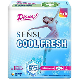Băng Vệ Sinh Diana Sensi Cool Fresh Siêu Mát Lạnh ( gói 8 miếng)