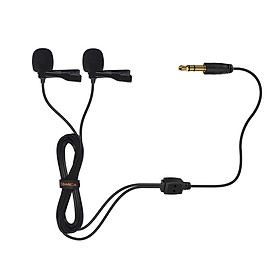 COMMA D02 Dual Microphone Microphone Lavalier Microphone Mobile Phone Camera Camera Sports Camera Universal Black 4.5m