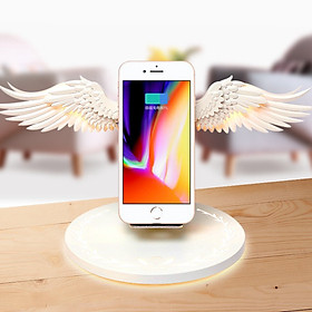 Mua Bộ đế sạc nhanh không dây angel wings 10W có thể làm đèn ngủ - hàng chính hãng
