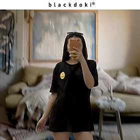 Áo thun nữ BLACKDOKI-One Smile , áo phồng basic unisex dáng rộng tay lỡ cá tính M63