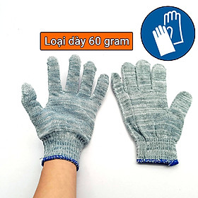 Mua Găng tay len lao động màu muối tiêu loại rất dày 60gram dệt mau kim 10