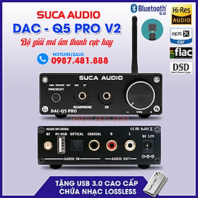 Mua DAC SUCA Q5 PRO - Bộ giải mã âm thanh chất lượng cao 24bit  bluetooth 5.0 - Hàng chính hãng