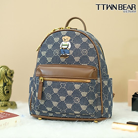 Balo nữ TN3173 xanh dương đi học, đi chơi thời trang cao cấp TTWN BEAR