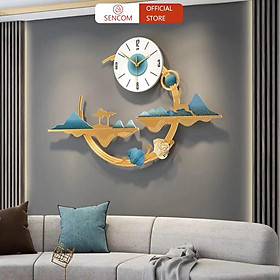 Mua Đồng hồ treo tường phòng khách độc đáo SENCOM  đồng hồ trang trí decor phong cách Bắc Âu - JT2152-86