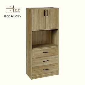 Mua HAPPY FURNITURE   HEINEE - Kệ lưu trữ 2 cửa mở 3 ngăn kéo  TLT_038   70cm x 35cm x 160cm DxRxC  sản phẩm phổ thông