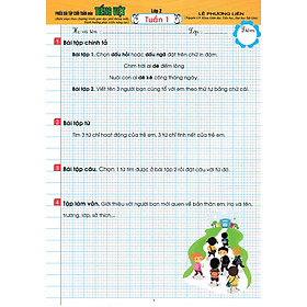 Sách PHIẾU BÀI TẬP CUỐI TUẦN MÔN TIẾNG VIỆT LỚP 2 (THEO CHƯƠNG TRÌNH GIÁO DỤC PHỔ THÔNG MỚI ĐỊNH HƯỚNG PHÁT TRIỂN NĂNG LỰC)