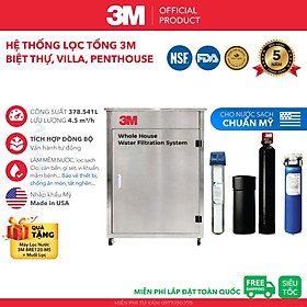 Hệ Thống Lọc Nước Tổng Cao Cấp 3M WTS150 (Combo 3MWTS150 AP904) Chuyên Dùng Cho Biệt Thự Villa Penthouse Nhập Khẩu Mỹ - Hàng Chính Hãng 3M