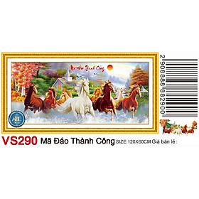 Tranh đính đá mã đáo thành công VS290 - 120 x 60 cm - chưa đính