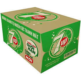 Thùng 24 Chai Nước Ngọt Có Gas 7Up (330ml/ Chai)