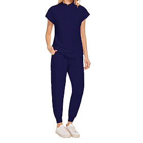 Nursing Uniforms Beauty Salon Shop V Neck T Shirts Women Scrubs Sets