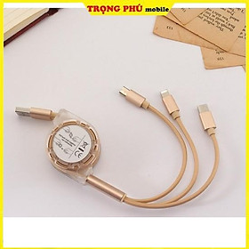 Mua CÁP SẠC RÚT CAO CẤP 3 ĐẦU Lightning/Type C/Micro USB