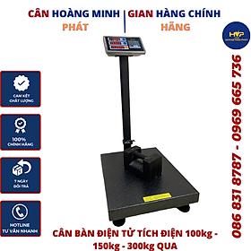 Mua Cân Bàn Điện Tử 100kg/150kg/300kg QUA (Cân điện tử tính tiền tự động - tích điện)   CÂN HOÀNG MINH PHÁT