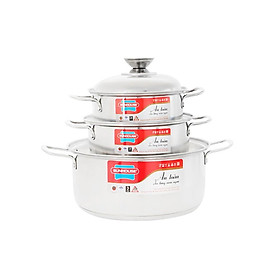 Mua Bộ nồi Inox 3 đáy Sunhouse SH331