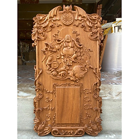 Mua Đốc lịch treo tường khắc phật di lặc bằng gỗ gõ đỏ kt 40×70×4cm