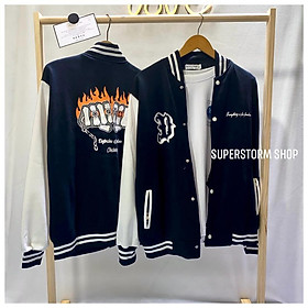 Áo khoác varisty lừa chất nỉ cotton giá siêu rẻ có video và ảnh thật, Áo Khoác bomber bóng chày basic nam nữ form rộng khoác ngoài 2 lớp dày dặn cao cấp, áo khoác hàng chuẩn bán shop